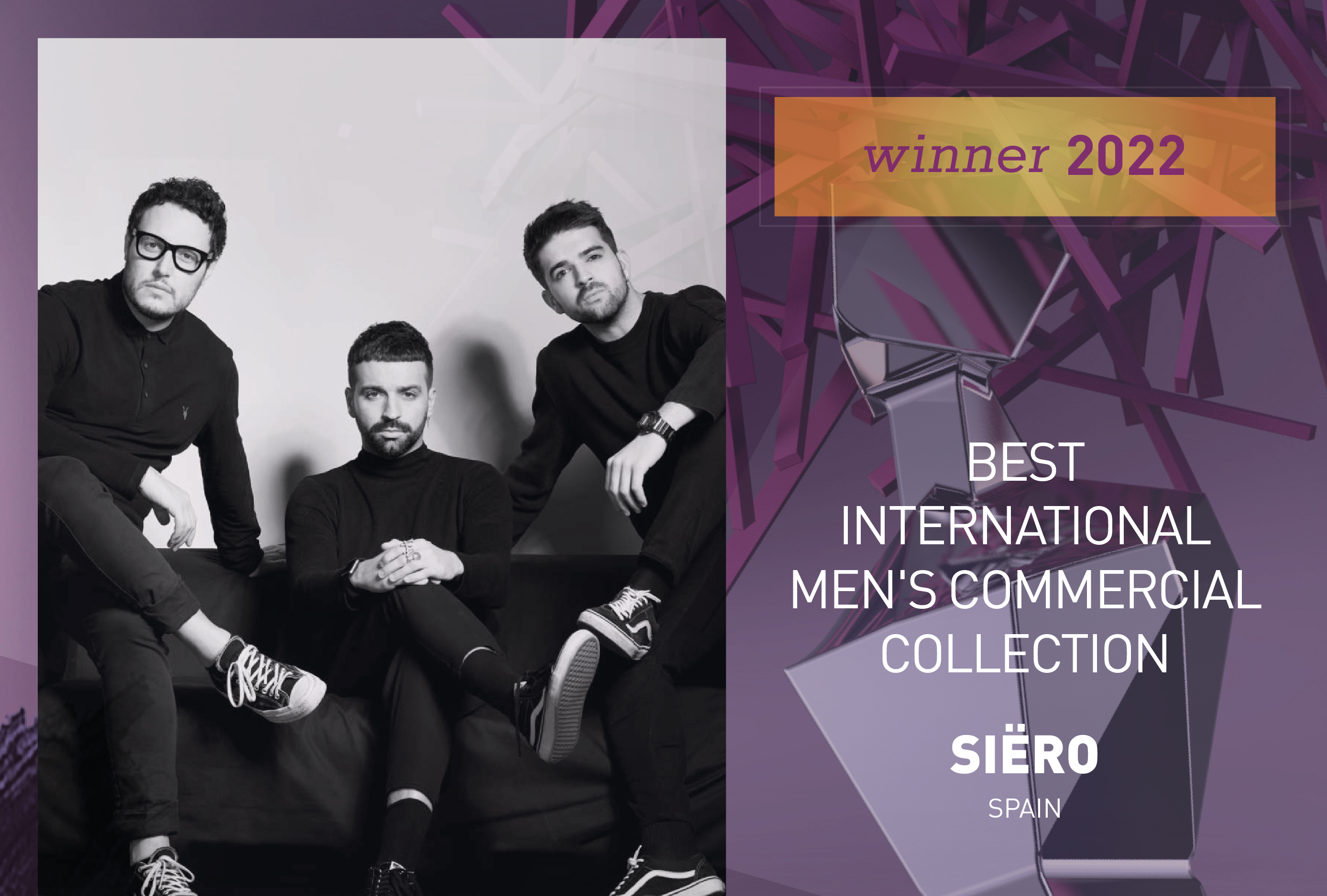Siëro, winners of Best International Men’s Commercial Collection at the 2022 International Hairdressing Awards