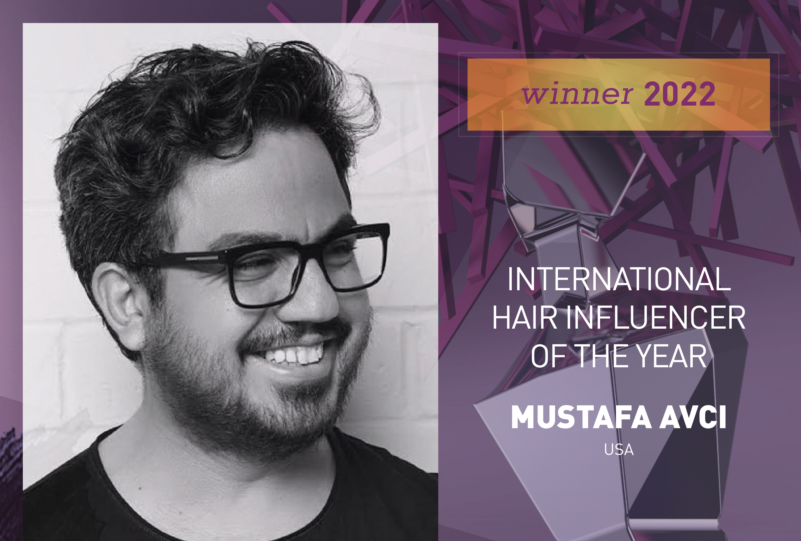 Mustafa Avci, International Hair Influencer of the Yearat the 2022 International Hairdressing Awards